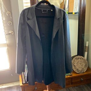 Tahari Slate Suede Open blazer size XL